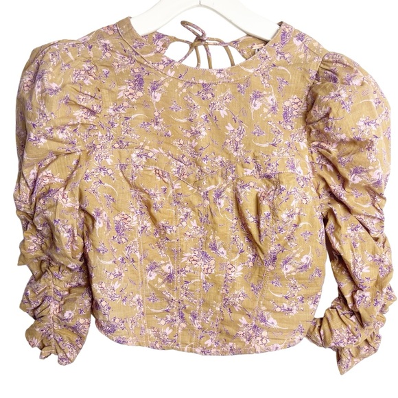 Free People Tops - Free People Corset Style Backless Monica Top Size XS Floral